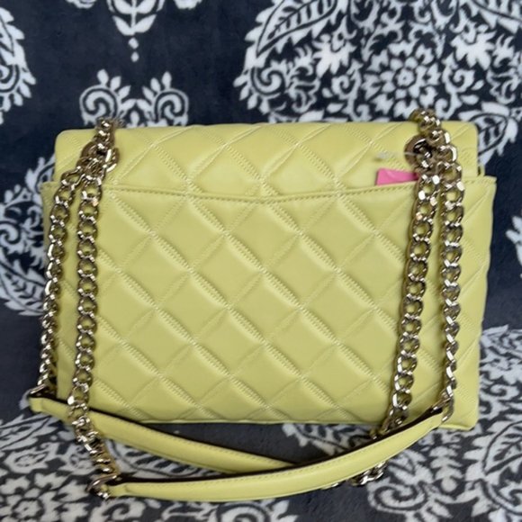 Kate Spade Natalia Smooth Leather Medium Flap Shoulder Bag Frosty Lime - Picture 8 of 16